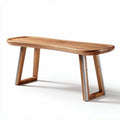 Wooden bench with metal legs 150 x 40 x 45cm for indoor or outdoor use